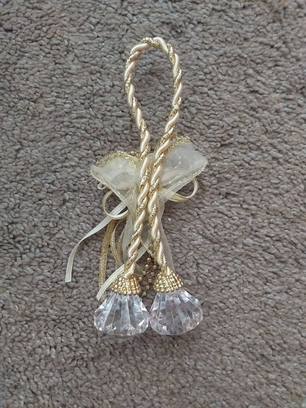 Vintage Twisted Satin Rope & Textured Bead Strand - Picture 2 of 3